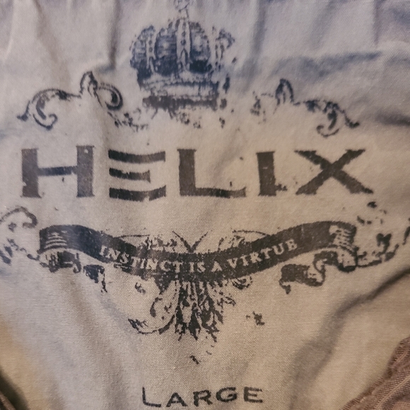 (652) Helix Men's Casual Short Sleeve Western Wear Shirt, Size: L Color: Grey - Picture 6 of 10